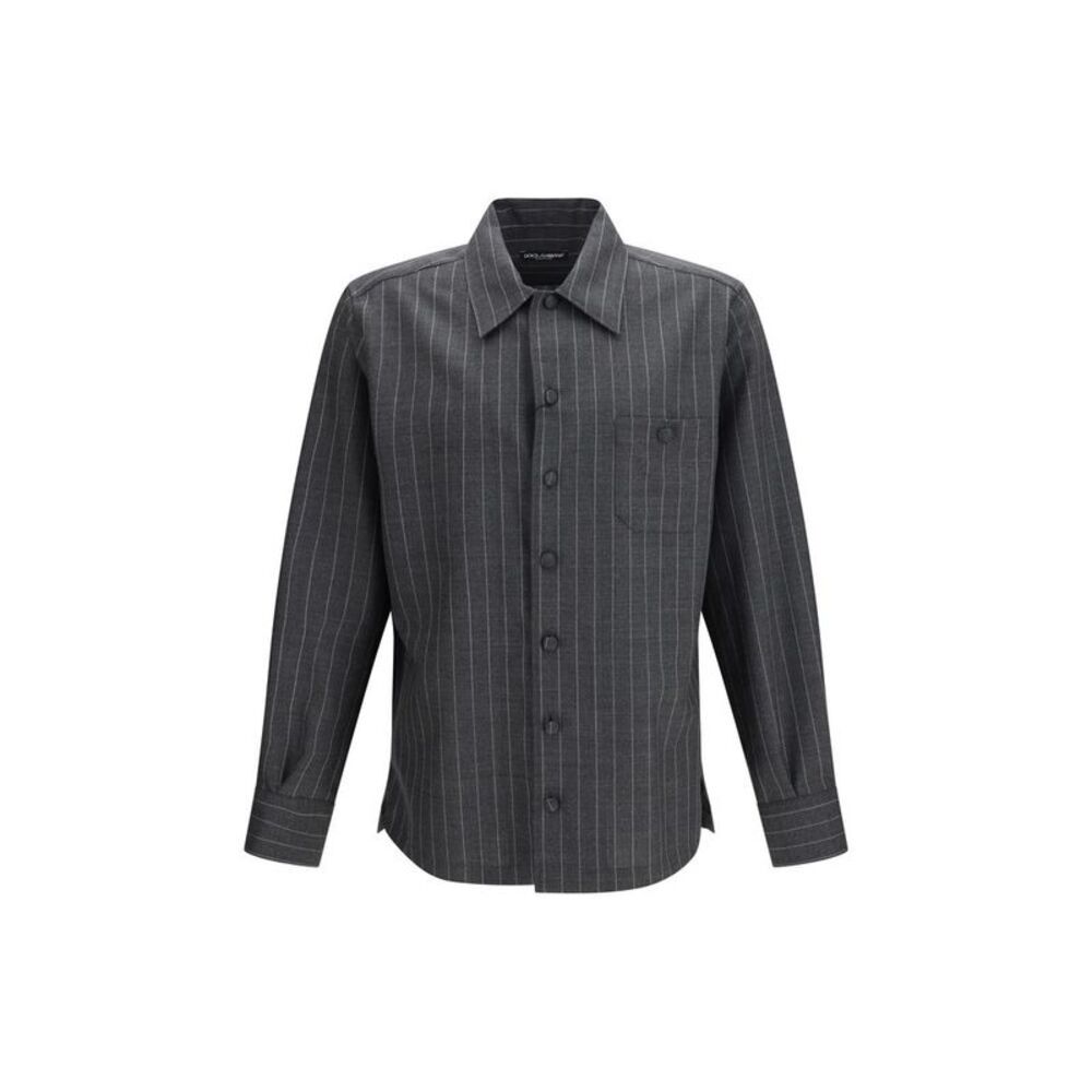 Dolce & Gabbana Gray Wool Oves Aries Dress Men's Shirt
